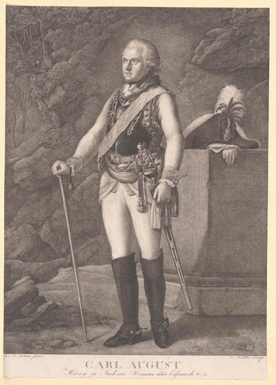 Książę Saksonii-Weimaru Eisenach Karl August autorstwa Artist Unknown