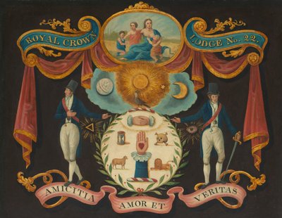 Emblematy dla Loży Królewskiej Korony nr 22 autorstwa Artist Unknown