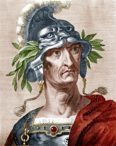 Cesarz Klaudiusz (kolorowa rycina) autorstwa Artist Unknown