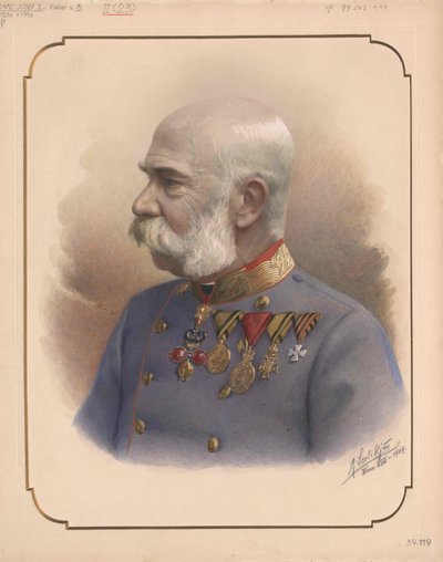 Cesarz Austrii Franciszek Józef I (druk) autorstwa Artist Unknown