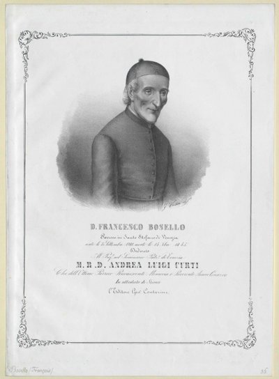 Francesco Bosello (druk) autorstwa Artist Unknown