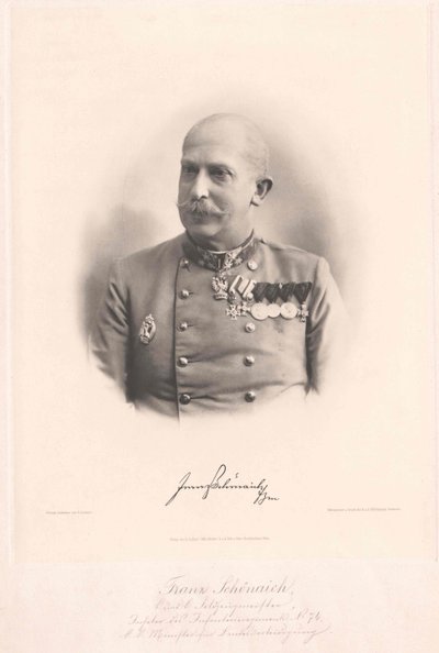 Franz Baron Schoenaich (druk) autorstwa Artist Unknown