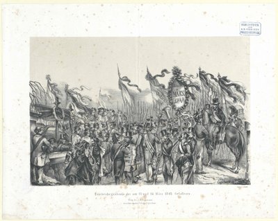 Pogrzeb osoby poległej w akcji w dniach 13 i 14 marca 1848 r. autorstwa Artist Unknown