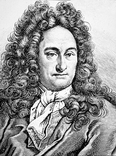 G W Leibniz Gottfried Wihlem (rycina) autorstwa Artist Unknown