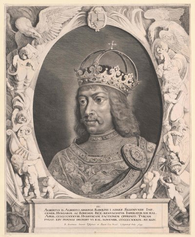 Niemiecki król Albert II (druk) autorstwa Artist Unknown
