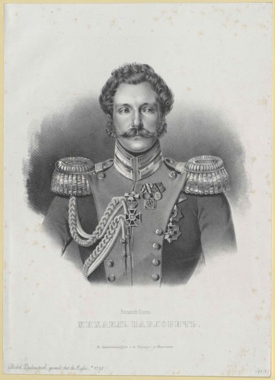 Wielki Książę Rosji Michał (druk) autorstwa Artist Unknown