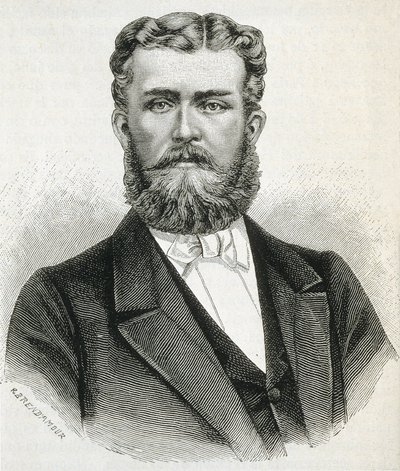 HOHENZOLLERN-SIGMARINGEN, Leopold (1835-1905). Brat króla Rumunii Karola I i ojciec przyszłego króla Rumunii Ferdynanda. Rycina autorstwa Artist Unknown