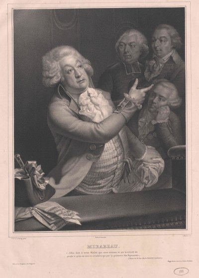Honore Riquetti Comte de Mirabeau autorstwa Artist Unknown