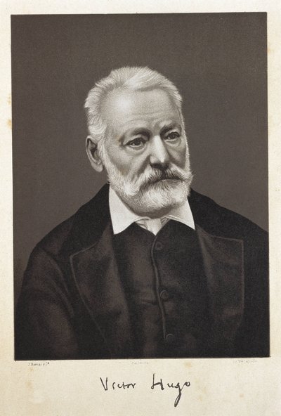 Hugo, Victor (1802-1885). Francuski pisarz romantyczny. Litografia autorstwa Artist Unknown