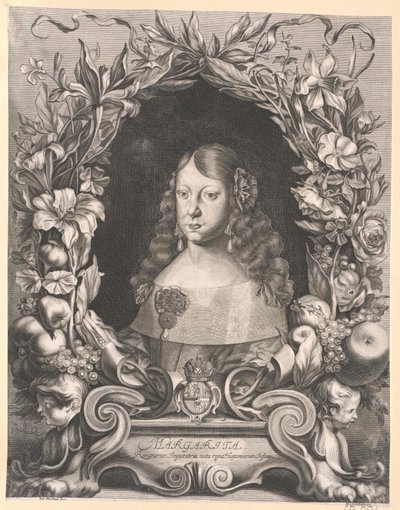 Infantka hiszpańska Małgorzata Teresa (w druku) autorstwa Artist Unknown