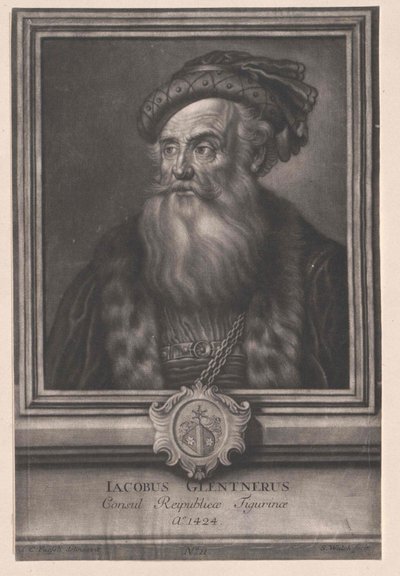 Jakob Glentner (druk) autorstwa Artist Unknown