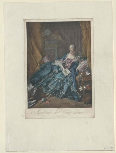 Jeanne Antoinette Poisson Pompadour autorstwa Artist Unknown