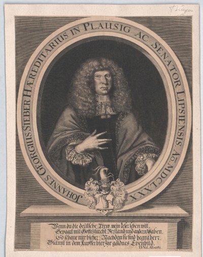 Pan Johann Georg Sifter autorstwa Artist Unknown
