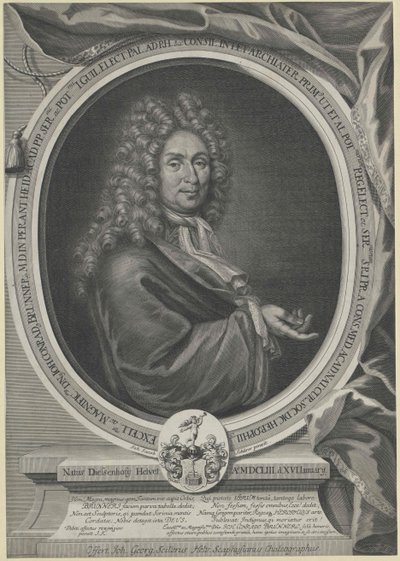 Johann Konrad Brunner (druk) autorstwa Artist Unknown