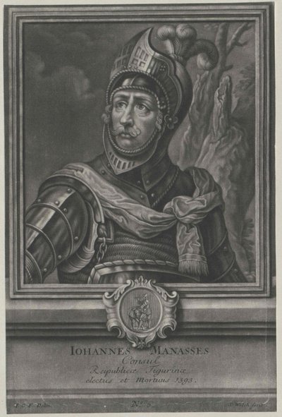 Johann Manasses (druk) autorstwa Artist Unknown