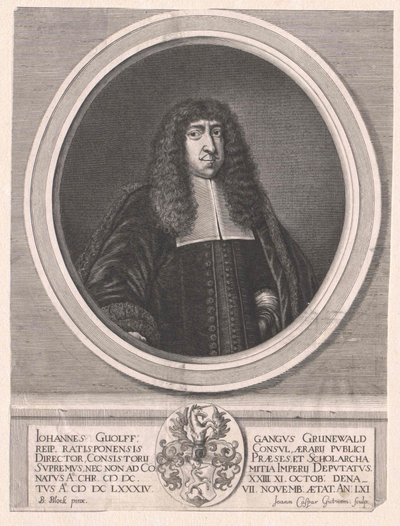 Johann Wolfgang Gruenewald (druk) autorstwa Artist Unknown