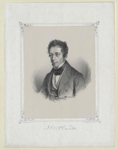 Johannes Carsten Hauch (druk) autorstwa Artist Unknown