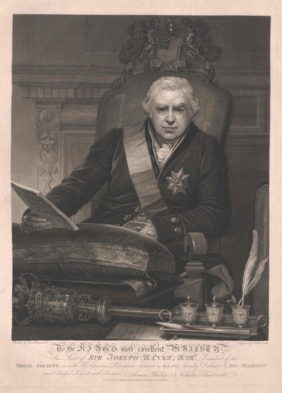 Joseph baronet Banks autorstwa Artist Unknown