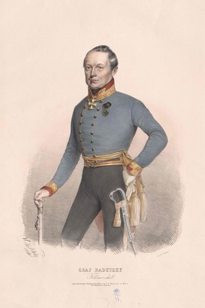 Joseph hrabia Radetzky z Radetz autorstwa Artist Unknown