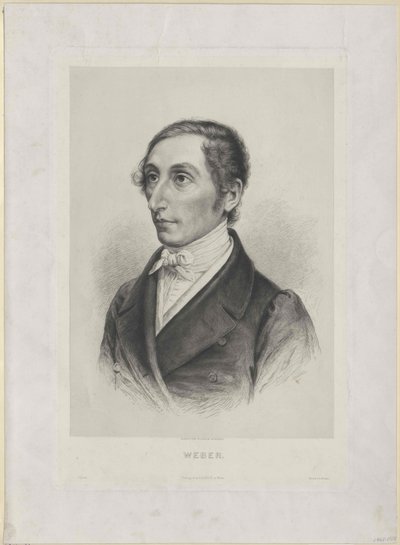 Karl Maria von Weber (druk) autorstwa Artist Unknown