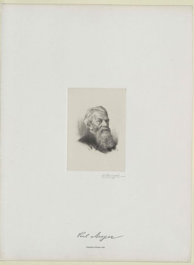 Karl Menger (druk) autorstwa Artist Unknown