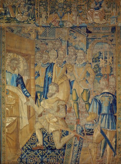 Król Henryk III (1551-1589) na łożu śmierci, zamordowany przez mnicha Jacques