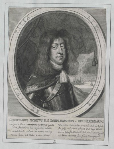 Król Danii Chrystian V. autorstwa Artist Unknown