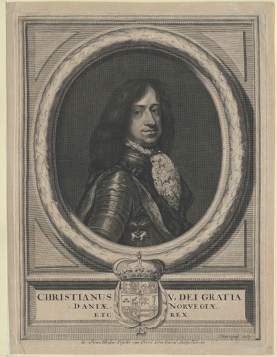 Król Danii Chrystian V. autorstwa Artist Unknown
