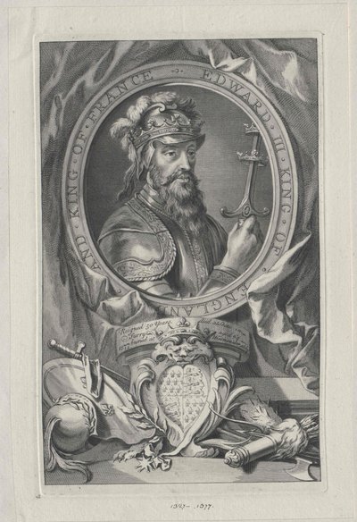 Król Anglii Edward III (druk) autorstwa Artist Unknown