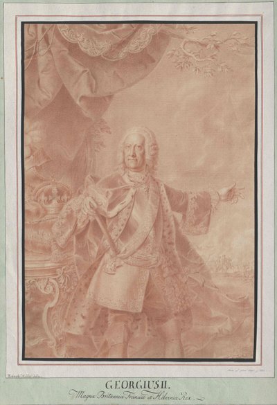 Król Anglii, elektor Hanoweru Jerzy II autorstwa Artist Unknown