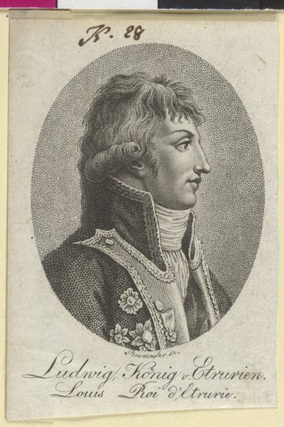 Król Etrurii Ludwik (druk) autorstwa Artist Unknown