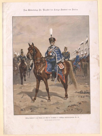 Król Włoch Humbert I autorstwa Artist Unknown