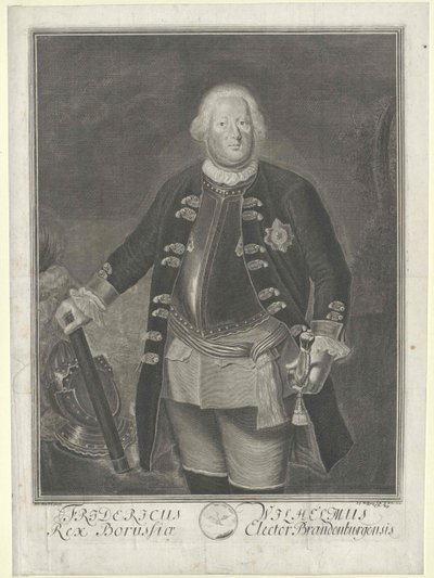 Król Prus Fryderyk Wilhelm I autorstwa Artist Unknown