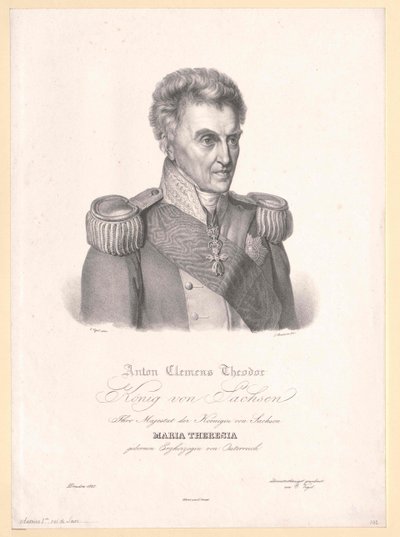 Król Saksonii Anton I autorstwa Artist Unknown