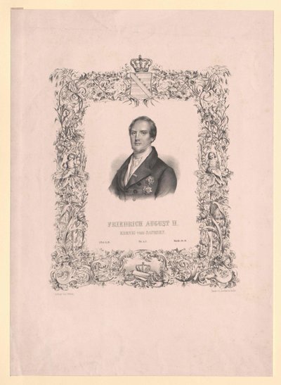 Król Saksonii Fryderyk August II autorstwa Artist Unknown
