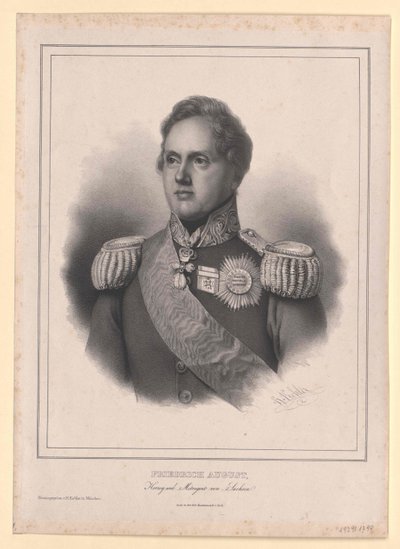 Król Saksonii Fryderyk August II autorstwa Artist Unknown