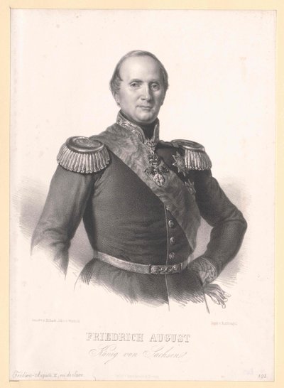 Król Saksonii Fryderyk August II autorstwa Artist Unknown