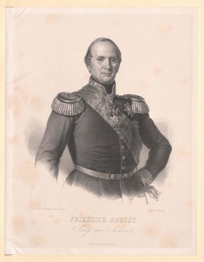 Król Saksonii Fryderyk August II autorstwa Artist Unknown