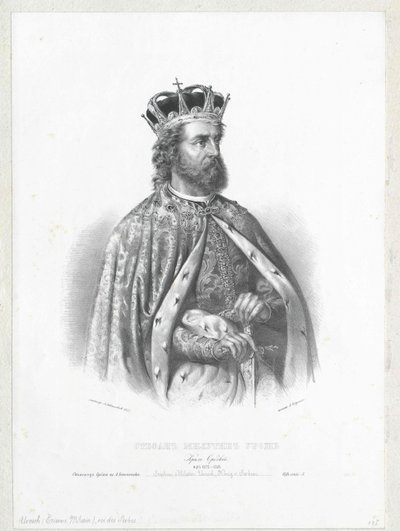 Król Serbii Stephen Urosch II autorstwa Artist Unknown