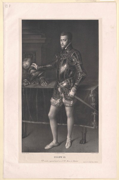 Król Hiszpanii Filip II autorstwa Artist Unknown