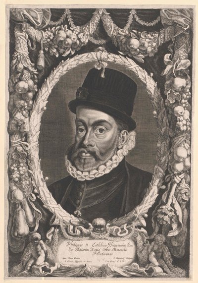Król Hiszpanii Filip II autorstwa Artist Unknown