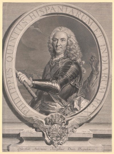 Król Hiszpanii Filip V. autorstwa Artist Unknown