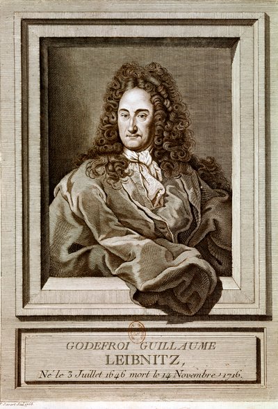 LEIBNITZ Gottfried Wilhelm von: Portret (akwaforta) autorstwa Artist Unknown