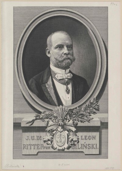 Leon Ritter Biliński (druk) autorstwa Artist Unknown