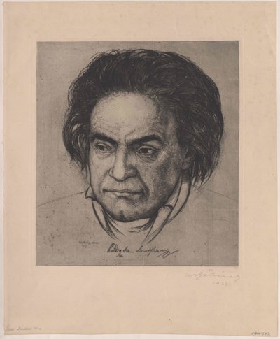 Ludwig van Beethoven (druk) autorstwa Artist Unknown