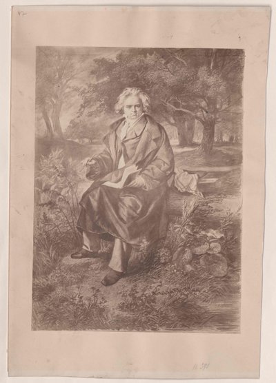 Ludwig van Beethoven autorstwa Artist Unknown