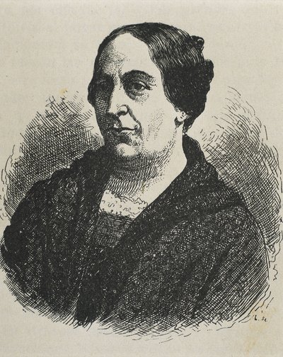 MARIN DEL SOLAR, Mercedes (1804-1866). Pisarka z Chile. Rycina. autorstwa Artist Unknown