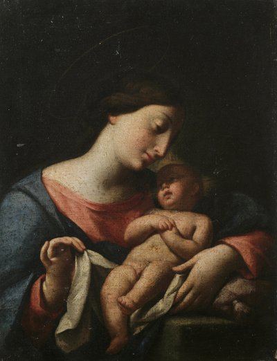 Madonna z Dzieciątkiem (olej na płótnie) autorstwa Artist Unknown