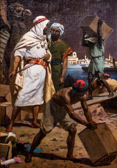 Marchand et hemmel sur les quais (olej na płótnie) autorstwa Artist Unknown