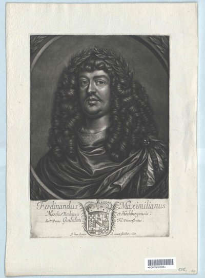 Margrabia Baden-Baden Ferdynand Maksymilian autorstwa Artist Unknown